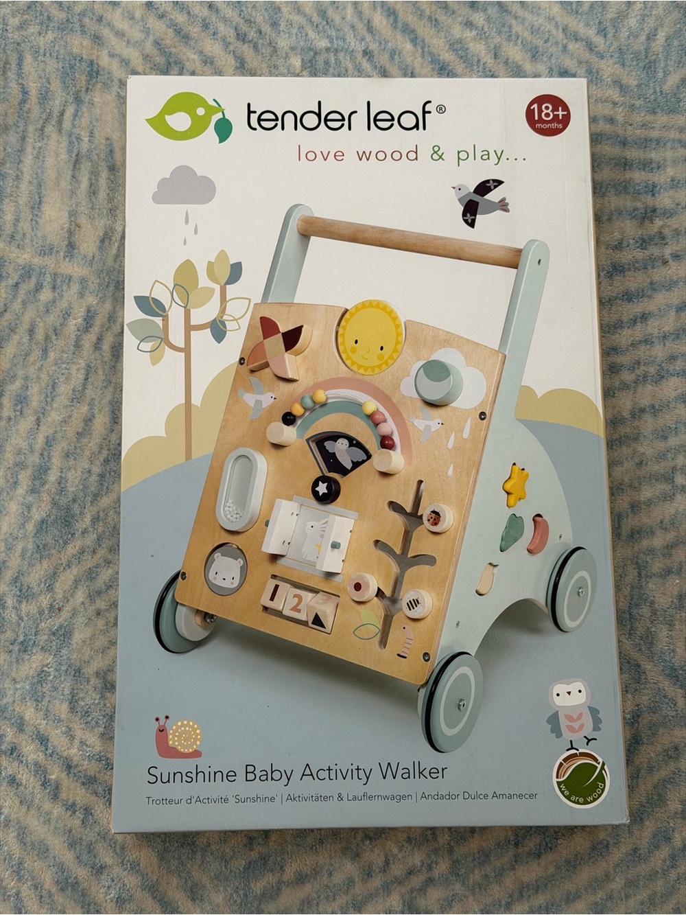 Sunshine Baby Activity Walker - Pastel Colors & Natural Wood